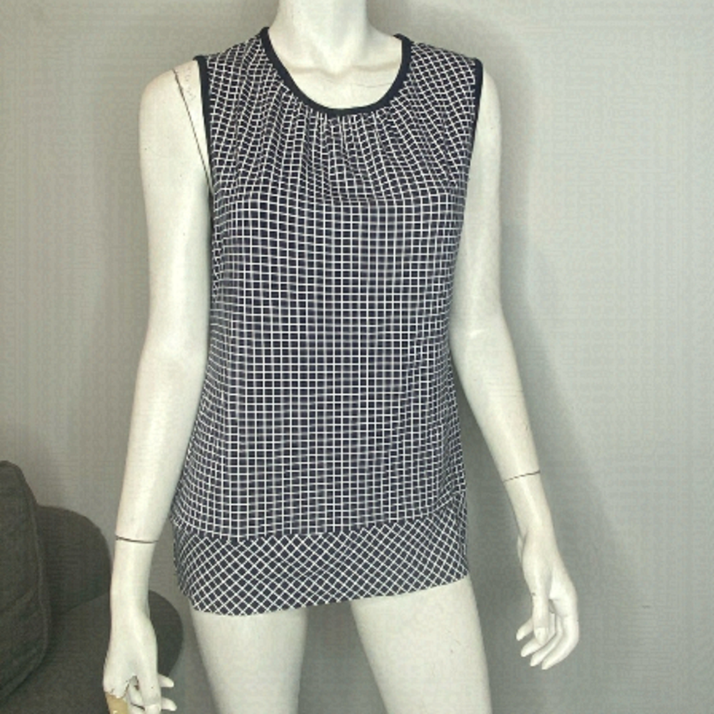 NAUTICA Tank Top Squares Diamonds Wide Hip Band